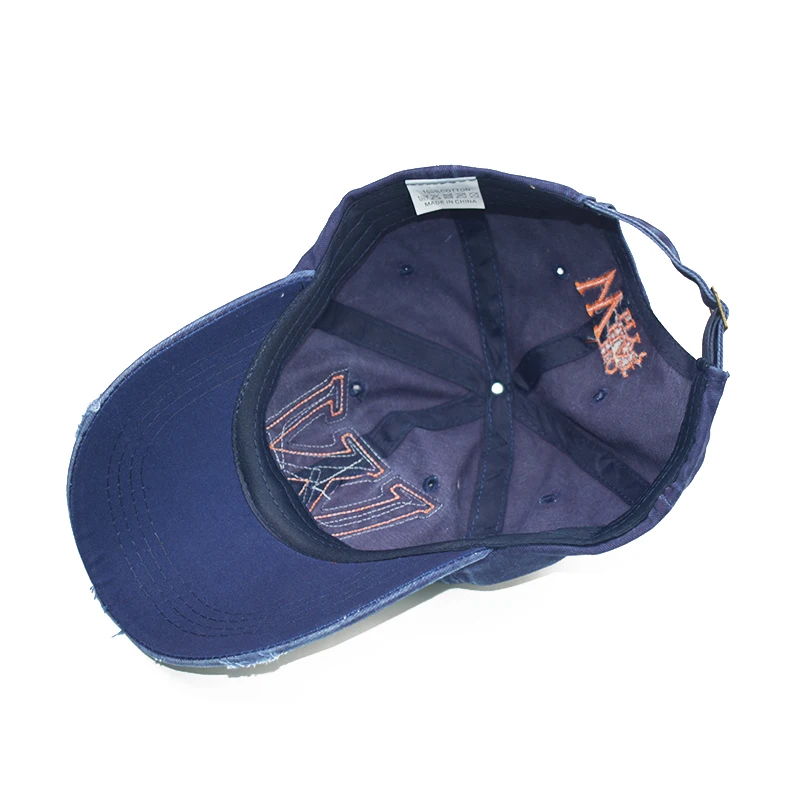 LADUNDI хлопчатобумажные вышитые буквы W бейсбольная Кепка Snapback Кепка s Bone casquette шляпа Distressed носить облегающие шляпы для мужчин на заказ H