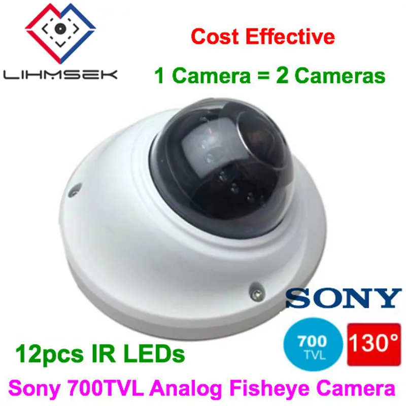 Lihmsek 1/3 &quotSony Super HAD II CCD 700TVL 130 градусов рыбий глаз купольная камера супер мини с 12