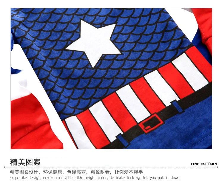 Розничная продажа! Детские пижамы комплекты одежды из хлопка с длинными рукавами