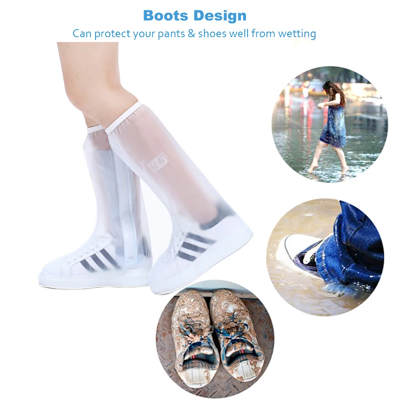 Soumit Waterproof Rain Shoe Cover for Men Women Shoes Protector Reusable Boot Covers Rainy Day Boots Overshoes Travel Equipment