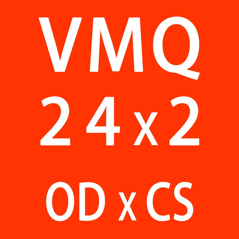 5 шт./лот красный Силиконовое кольцо кремния/VMQ-хомут с круглым воротником для мальчиков и девочек 2 мм Толщина OD21/22/23/24/25/26/27/28/29/30*2 мм резиновое уплотнительное кольцо прокладки - Цвет: OD24mm
