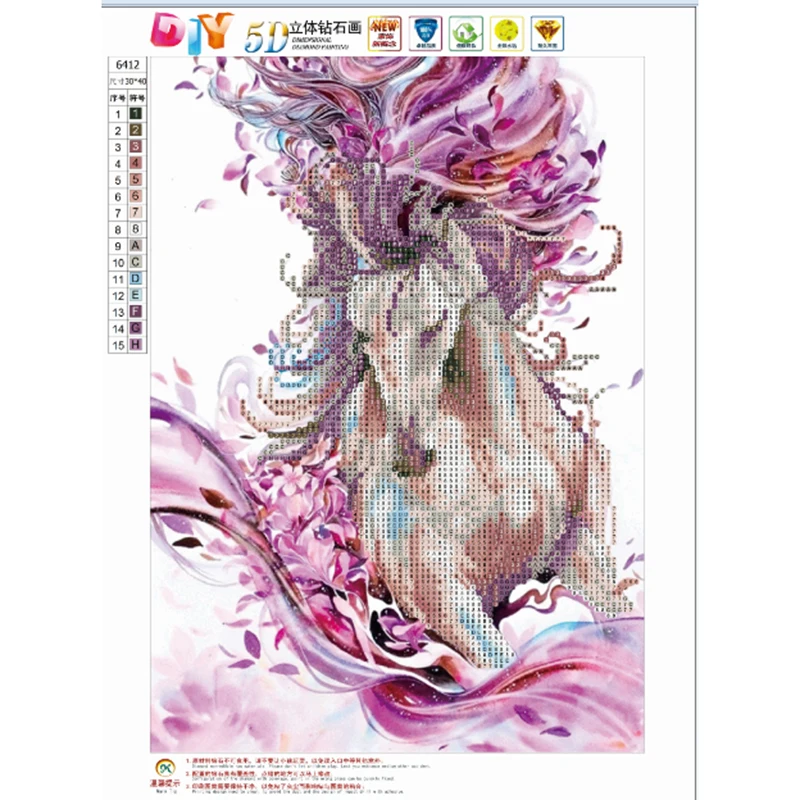5d Diy Diamond Painting Cross Stitch The Running Horses Embroidery Crystal Animal Mosaic Pictures Needlework | Дом и сад