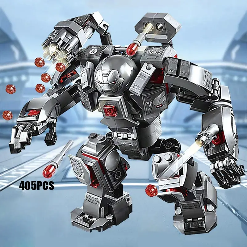 war machine no box Супергерои Marvel Железный человек меха блок Мститель эндшпиль халкбастер Патриот танос Халк муравьиная машина Фигурки игрушки - Цвет: war machine no box