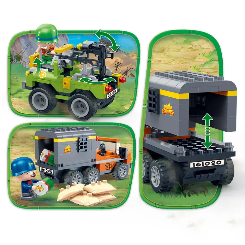 Banbao PowpowBing Caisson SUV Transport vehicle soldier блоки Строительные кирпичи Обучающие игрушки