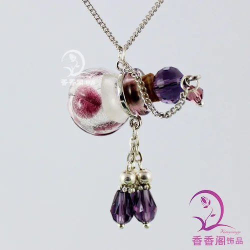 Ожерелье с искусственным шариком флакон для духов ожерелье подвеской в виде