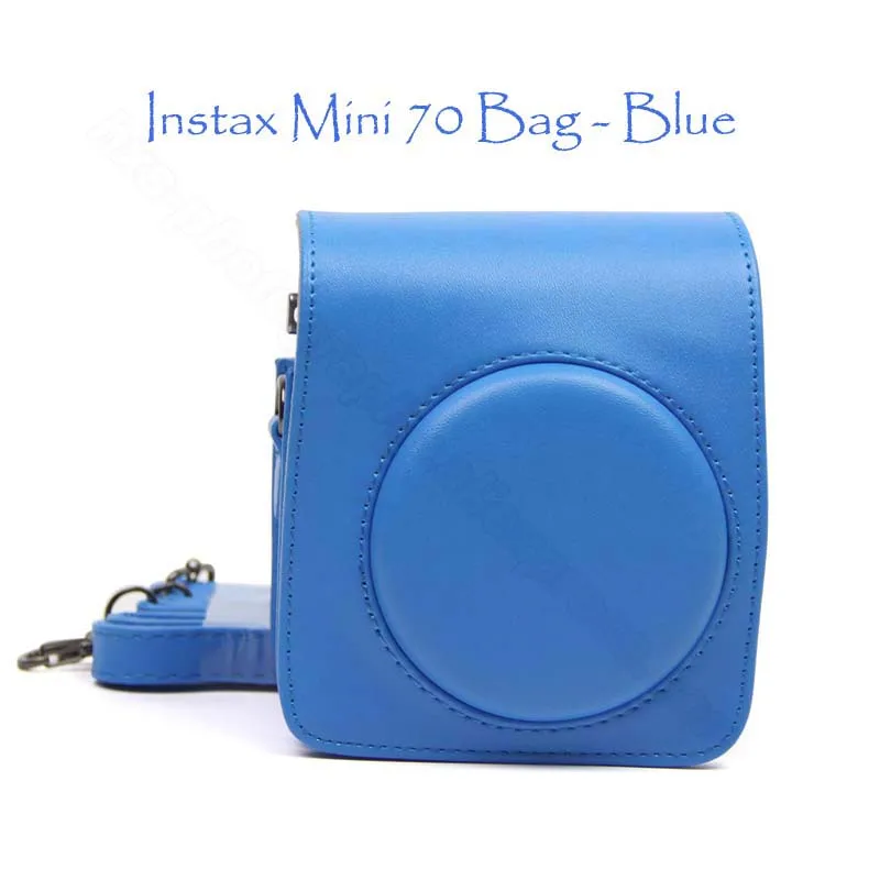Bag - Blue Качественный чехол для камеры из искусственной кожи/сумка/чехол и фотоальбом Instax Mini для Fuji Fujifilm Instax Mini 70 - Цвет: Bag - Blue