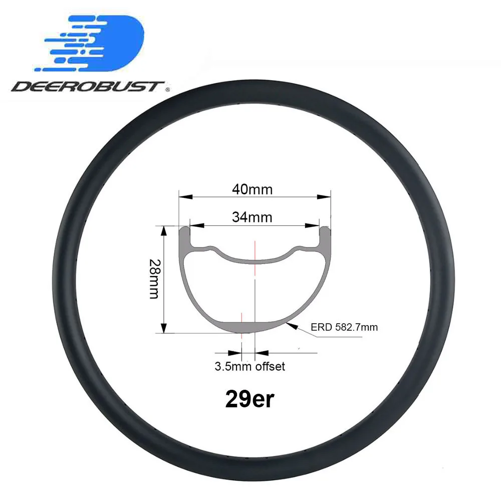 Ассиметричный горный велосипед 460g 29er карбоновый обод 28 мм x 40 AM/ENDURO 29 дюймов без
