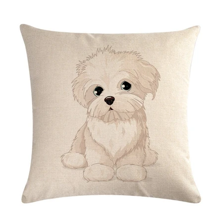 Cushion cover18 Милый собачий напечатанный Чехол для подушки лабрадор, золотистый ретривер Льняные декоративные подушки для украшения дома подушки для дивана и в автомобиль чехол - Цвет: Cushion cover18