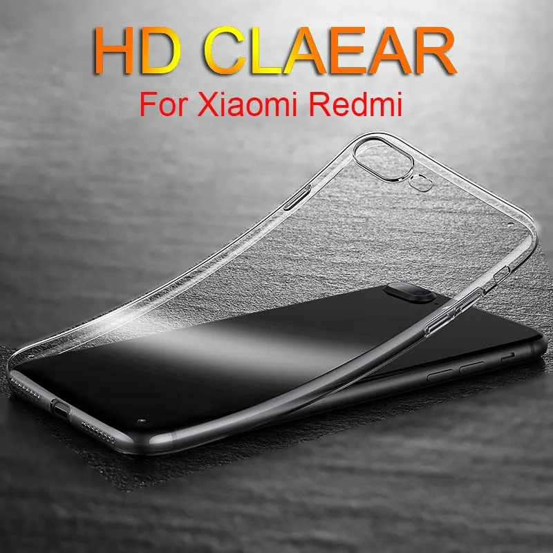 Прозрачный чехол для Xiaomi Redmi Note 7 6 5 Pro TPU прозрачный силиконовый защитный Mi 9 SE 8 Lite