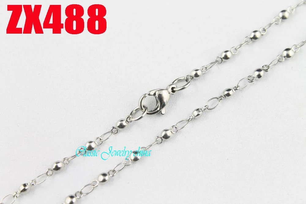 Ожерелье из нержавеющей стали 2 6 мм с мелкими бусинами Женское и мужское