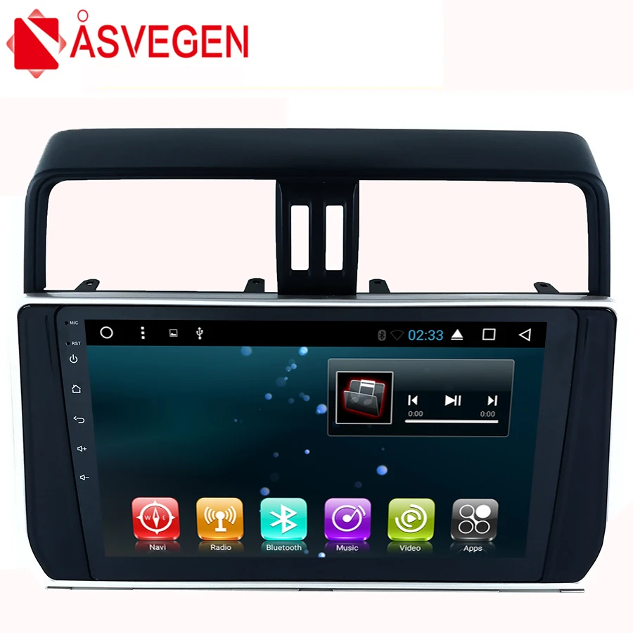 

Asvegen 10.2'' Android Quad Core Car Auto GPS Navigation Stereo Multimedia System Bluetooth Radio Player For Toyota Prado 2018