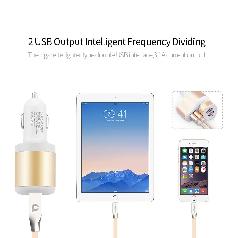 3.1A Dual USB Порты и разъёмы автомобиля Зарядное устройство для BLU R1 HD/R1 Плюс/S070Q |