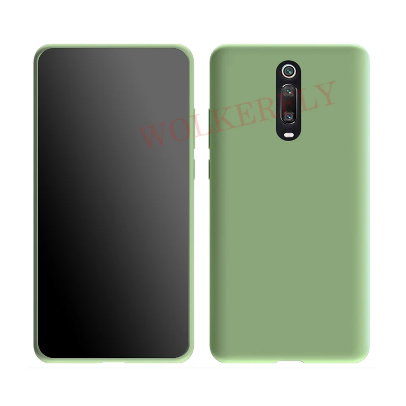 Green Жидкий силиконовый чехол для Xiao mi Red mi 7 7A 6 6A Note 7 7S K20 Pro Летний чехол для Xiaomi mi 9T Pro mi 9 SE mi 8 A2 Lite 6X чехол - Цвет: Green