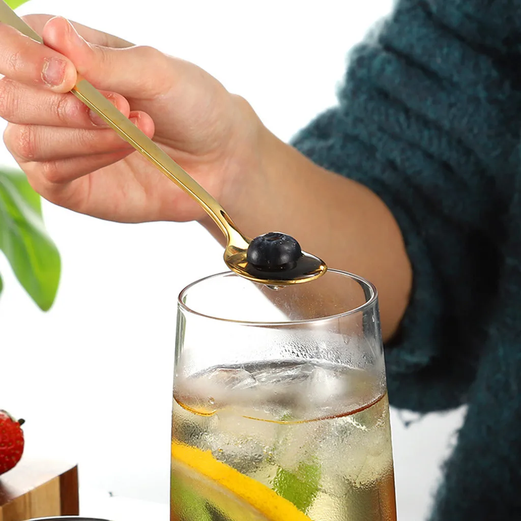 Сверкающая красочная ложка для мороженого с длинной ручкой совок льда столовые