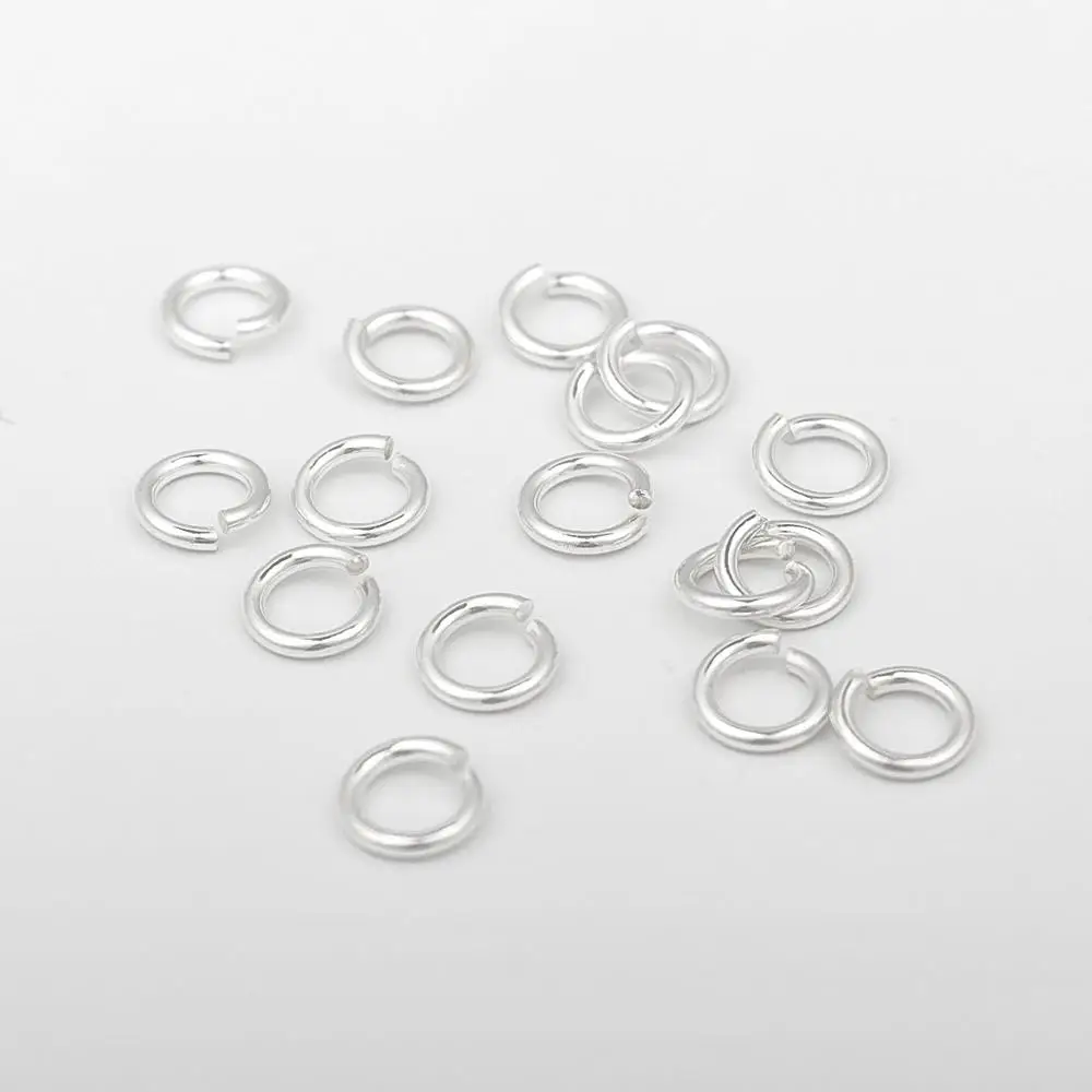 DoreenBeads 1 4 мм Стерлинговое Серебро открытые кольца фурнитура круглые серебряные