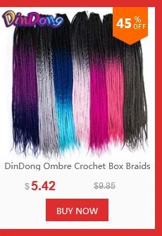 DinDong косы с крючком, косички с синтетическими волосами, 12, 18, 22 дюйма, блонд, коричневый, бордовый цвет волос для черных женщин