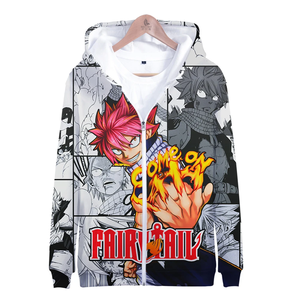 Kpop Японская уличная Аниме Толстовка для мужчин/женщин Феи хвост мультфильм