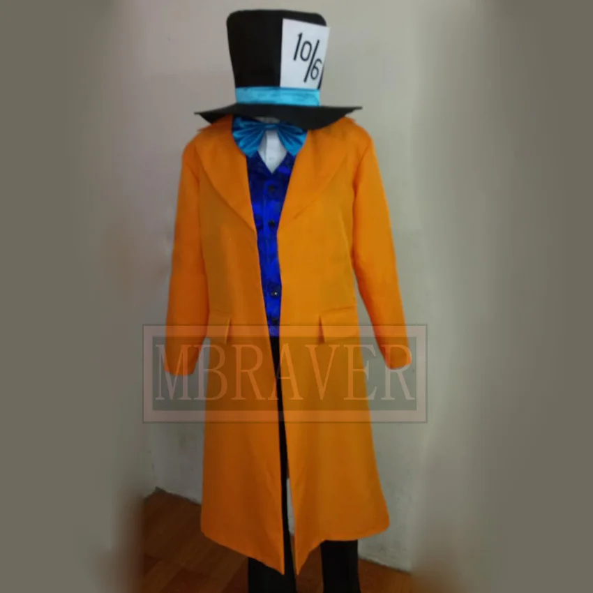 Шляпник ПОЛНЫЙ КОМПЛЕКТ Хэллоуин Косплэй шляпа для костюмов + пальто жилет