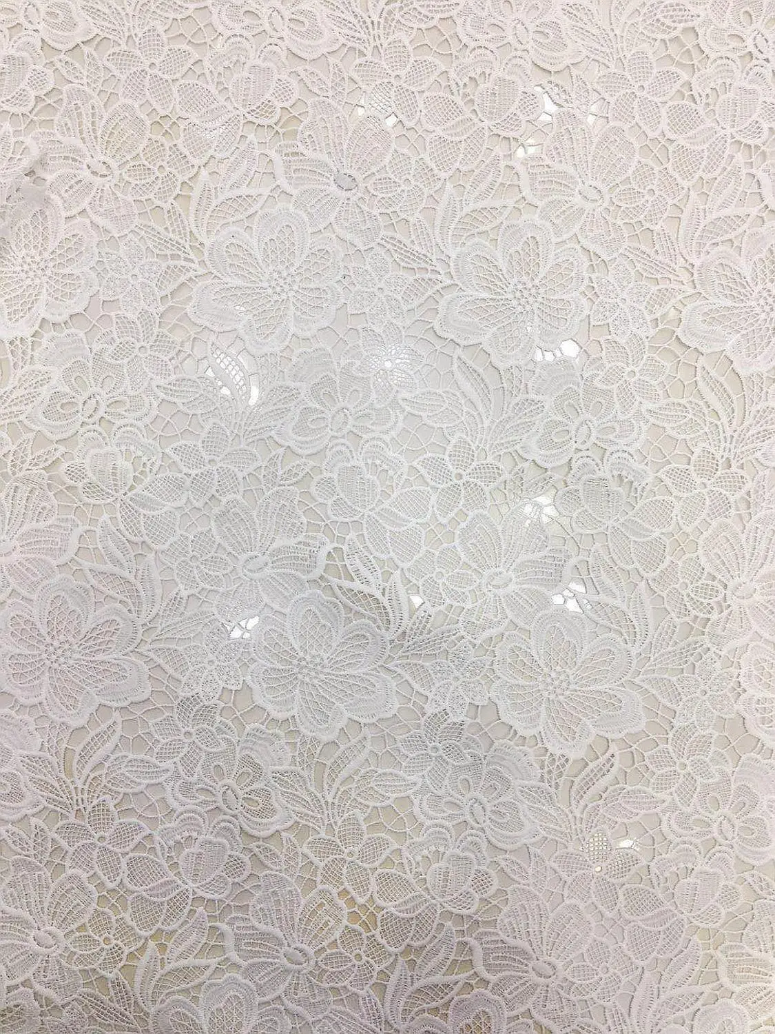 LASUI 2019 High quality 1 yard Hollow white embroidery Water Soluble Lace Fabric DIY evening dress cloth S0058 | Дом и сад