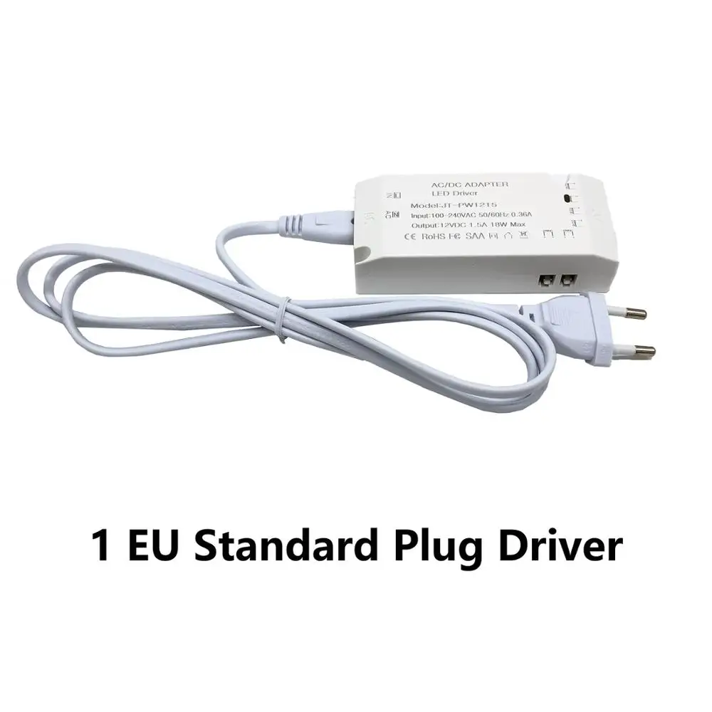 1 EU Standard Plug 12V 2,5 W светодиодный освещение для шкафа мебельная полка светильник под шкаф светильник s круглый Алюминий освещение для шкафа Кухня витрина лампы - Цвет: 1 EU Standard Plug