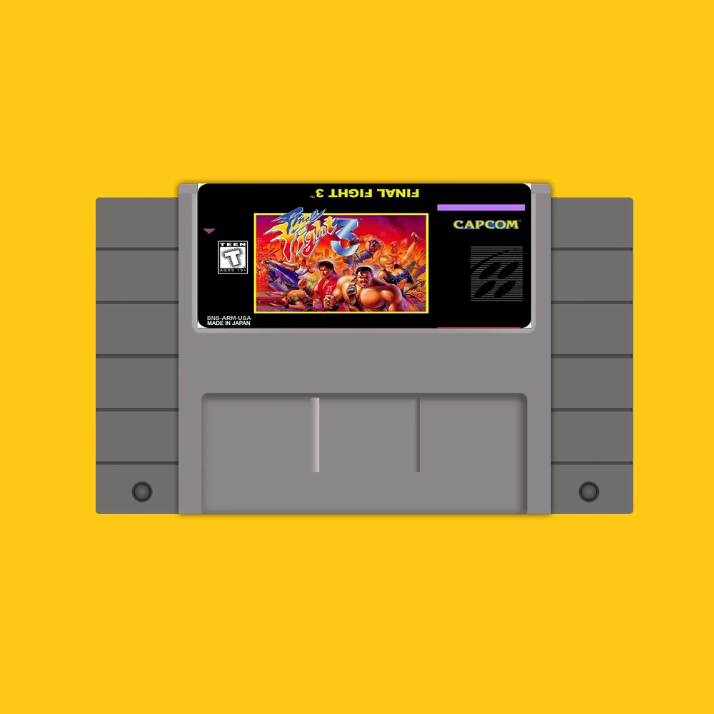Хит продаж 46-контактный 16-битный игровой картридж NTSC Final Fight 3 | Электроника
