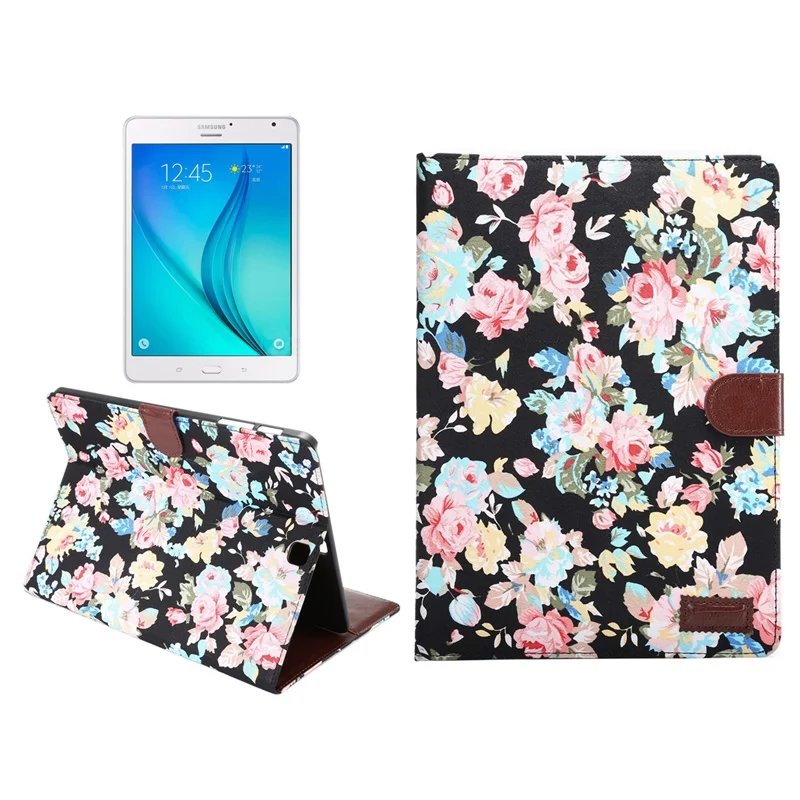 Чехол для Samsung Galaxy Tab S2 8 0 SM T710 T715 T713 умный кожаный чехол планшета с цветком