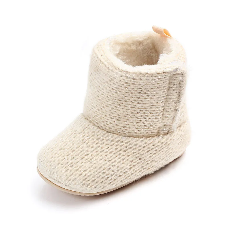 2018 повседневные Зимние ботильоны для новорожденных девочек Нескользящие зимние
