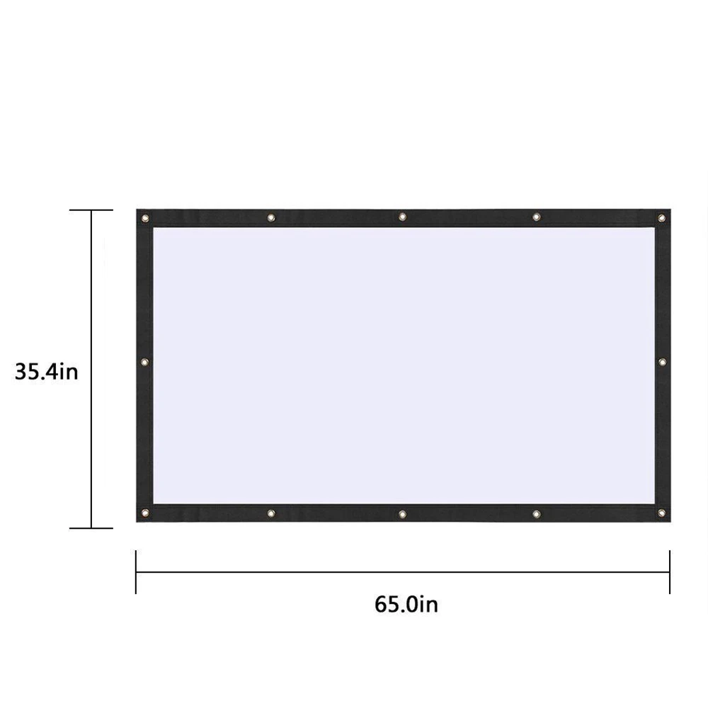 Amzdeal складной 220*130 см Light 100 дюймов 16:9 соотношение полиэстер кинопроекторов