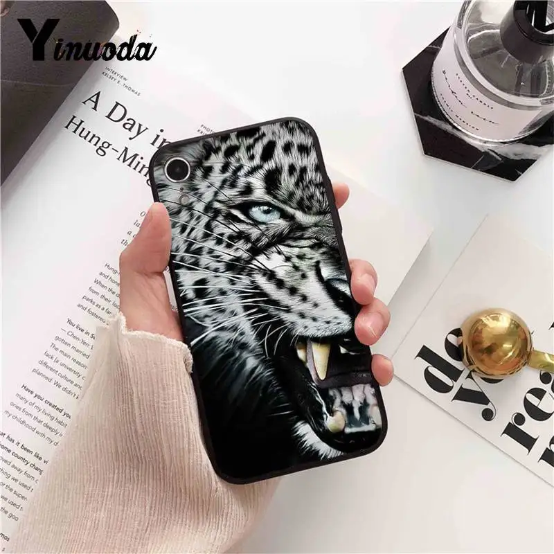 Yinuoda Русская версия Волк тигр Лев Леопард медведь чехол для телефона iPhone 6S 6plus 7 7plus