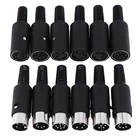 1 шт. мужскойженский DIN разъем 345678 PIN шасси крепление кабеля с Пластик ручка