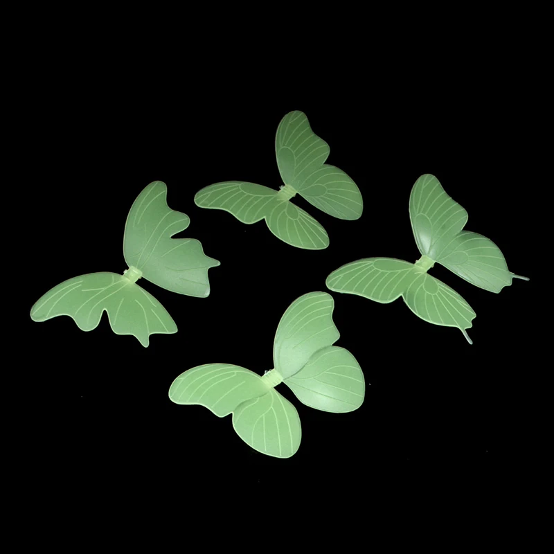 4 шт. светится в темноте Бабочка наклейки флуоресцентная Наклейка Искусство