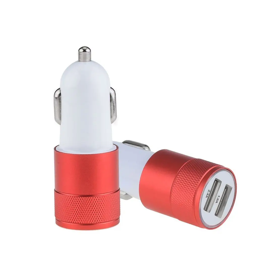 2.1A 1A сплав 2 USB порты универсальное автомобильное зарядное устройство