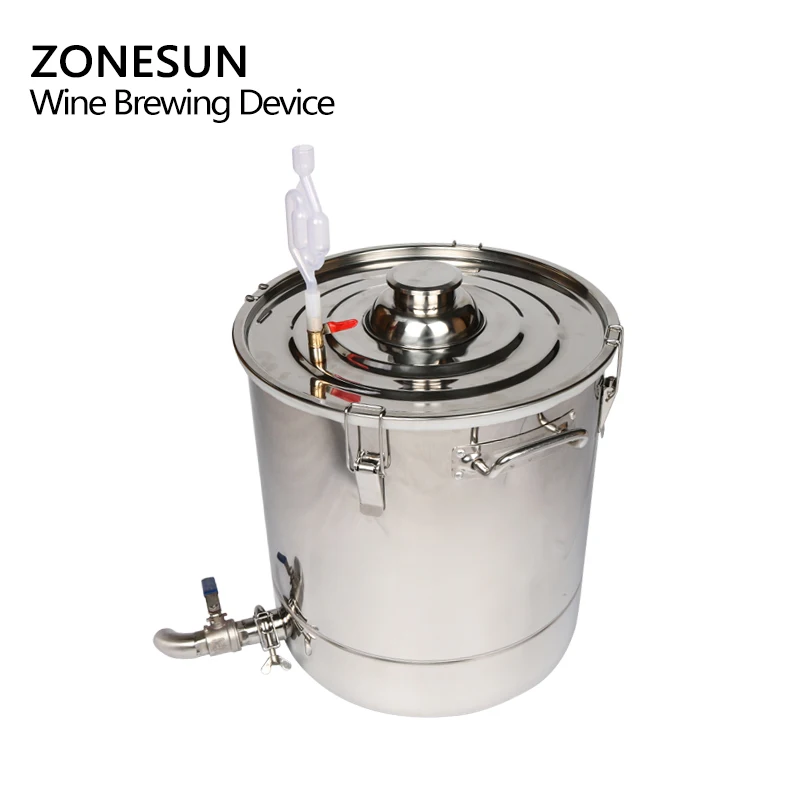 Домашнее устройство для пивоварения вина ZONESUN Houshold из нержавеющей стали 20/30/45/70L