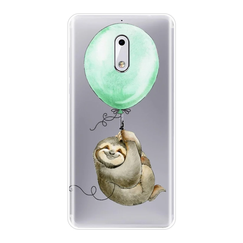 TPU Phone Case Silicone For Nokia X6 7 Plus Cat Bear Fox Panda Lion Elephant Cow Sloth Soft Back Cover 1 2 3 5 6 8 | Мобильные