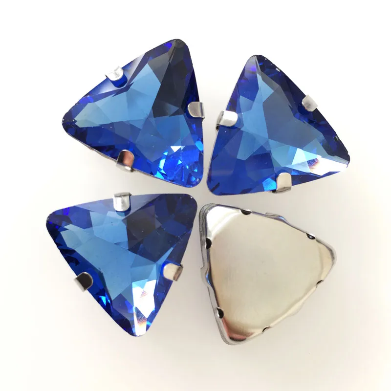 18 мм треугольная форма светло-голубого цвета Превосходное качество Хрустальное