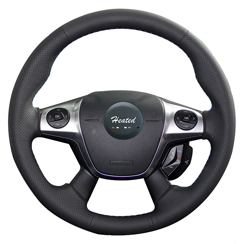 Из Микрофибры Руль Обложка для Ford Focus 3 2012- Kuga Побег 2013- Тюнинг автомобилей кос на руль для форд фокус