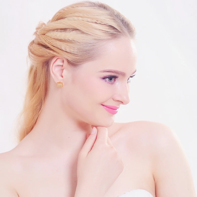 LZESHINE Марка Новый костюм Серьги золото Цвет микро инкрустация ААА кубического