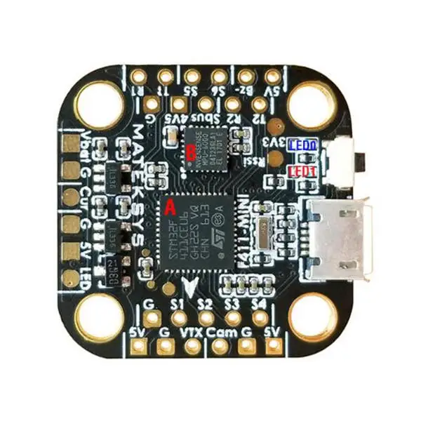 Matek система 20*20 мм F411-mini мини F4 Контроллер полета AIO OSD BEC и Светодиодная лента для радиоуправляемого дрона квадрокоптера модели запасные части