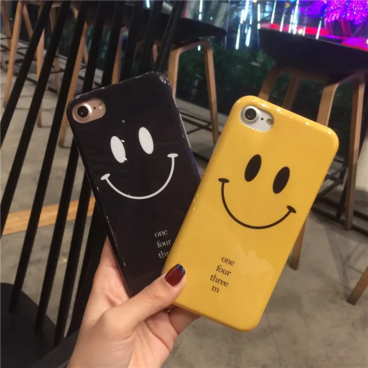 Модные мягкие фарфор милый улыбающееся лицо чехол для iPhone 7 Чехол 6 S плюс