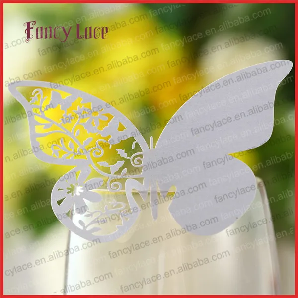 50 шт Горячая продажа лазерная резка бабочка свадебные украшения место имя карты