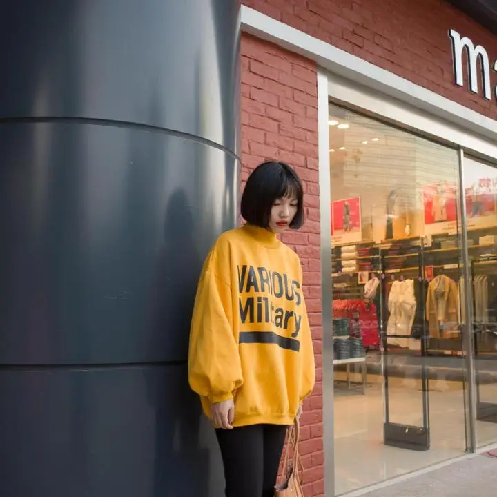 Sudaderas mujer, женская желтая толстовка с капюшоном, толстовка в Корейском стиле Харадзюку С буквенным принтом, флисовый пуловер, свитшоты, женские толстовки с капюшоном