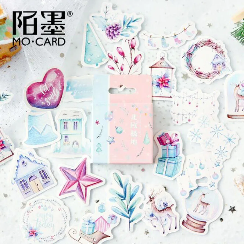 46 шт./кор. Милая Пижама с рождественским принтом пижама наклейки прекрасно