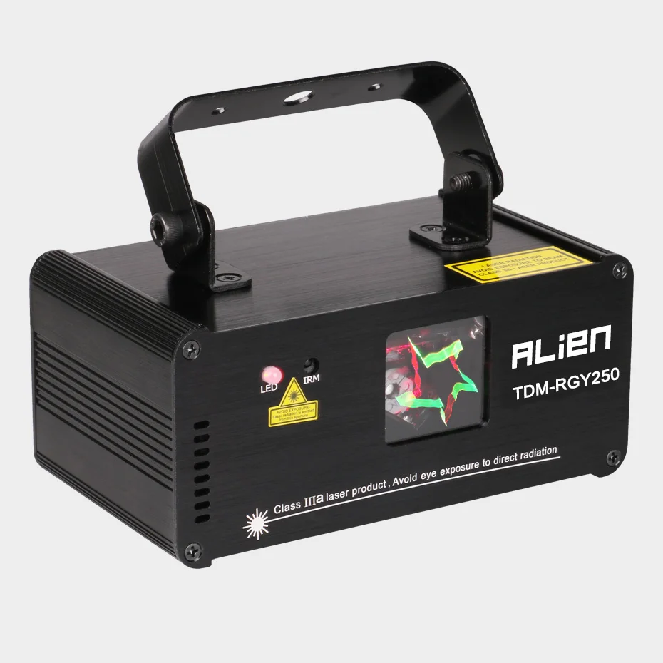 ALIEN Remote 3D 250mW RGY DMX512 лазерный сканер проектор светильник DJ Disco вечерние Рождественский профессиональный сценический светильник ing Effect Show светильник