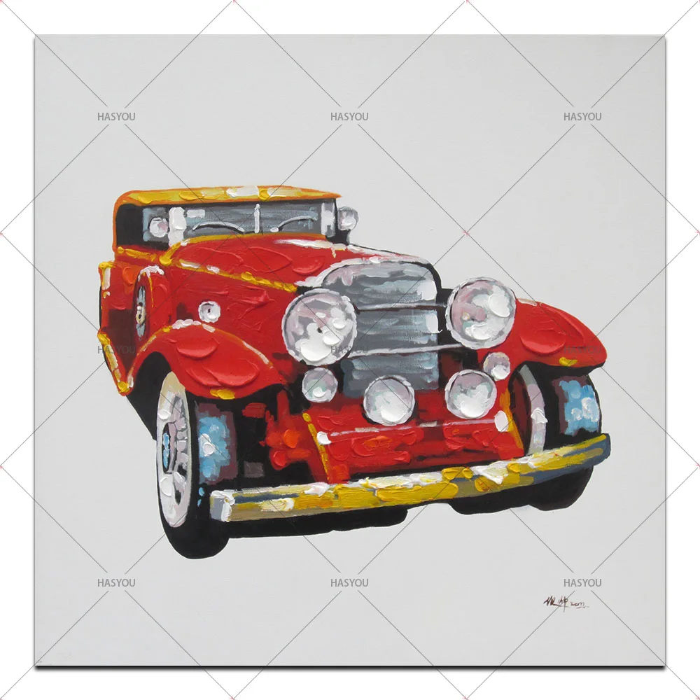 HASYOU современная абстрактная Автомобильная картина маслом Настенный декор