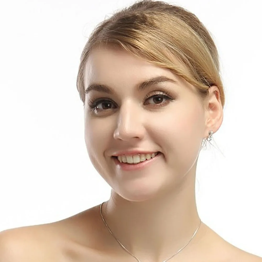 LUOTEEMI роскошные сверкающие Сердца и стрелы кубический цирконий серьги гвоздики