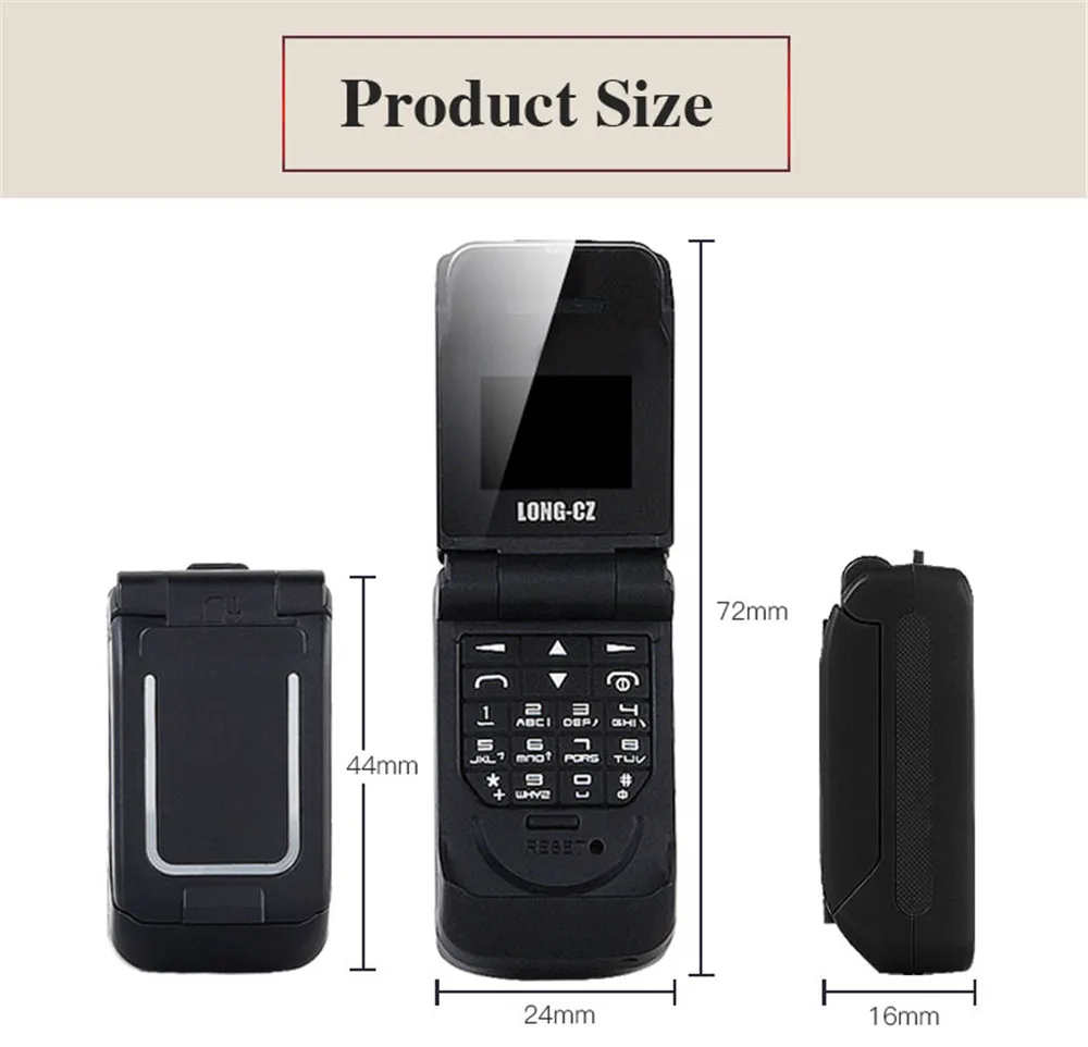 Маленький флип-мобильный телефон LONG-CZ J9 0,6" мобильный телефон беспроводной Bluetooth Dialer волшебное изменение голоса FM SOS Celulars для детей