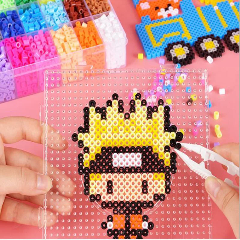 15 цветов Детские бусины Hama 5 мм Perler в комплекте сменные 3D Пазлы креативные сделай