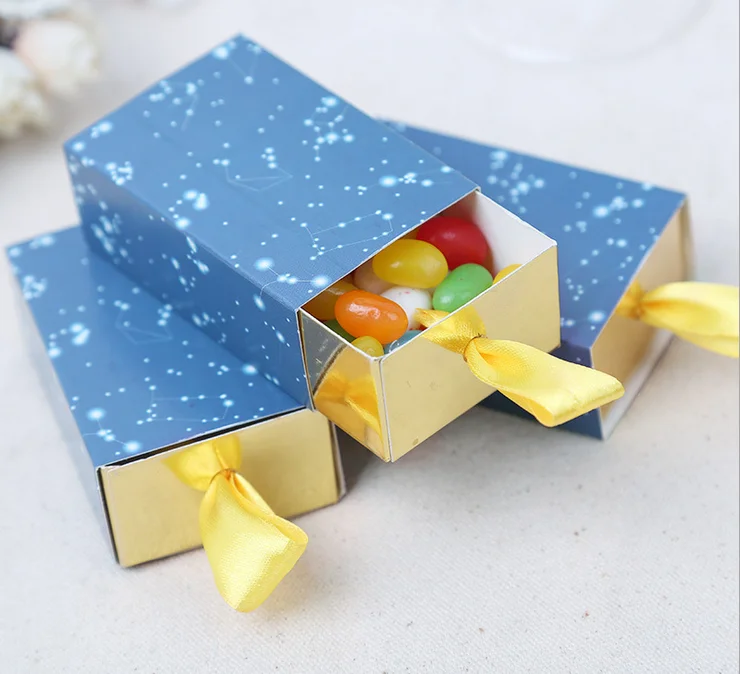 100 x романтические синие Звездные небеса галактика тема свадебные сувениры