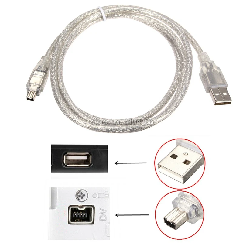 USB мужчина к Firewire IEEE 1394 4 контактный iLink шнур адаптера firewire 1394mm Tablet Зарядное
