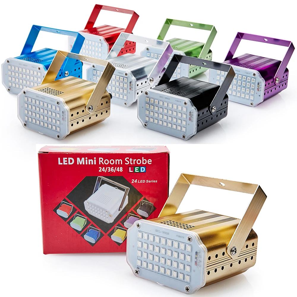 Mini Sound Control Stage Light 36RGB LED Strobe Disco Ball DJ Equipment Family Party Music Performance Flash | Лампы и освещение